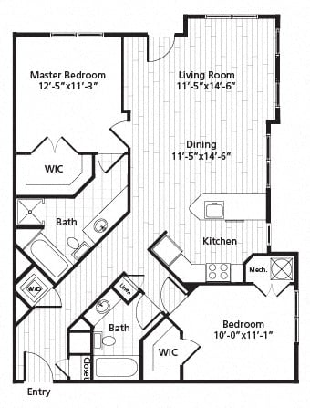 Apartment E102 floorplan